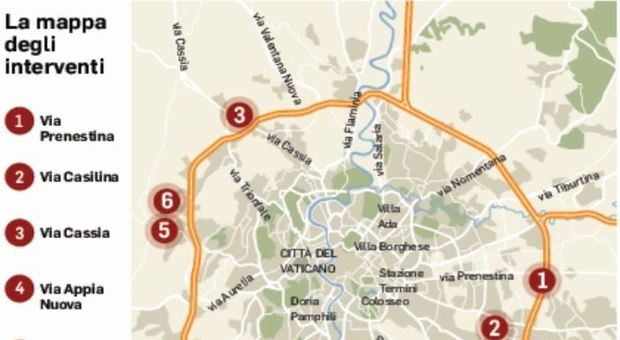 Roma, incroci pericolosi: marciapiedi rotti, ecco la lista degli interventi urgenti La mappa