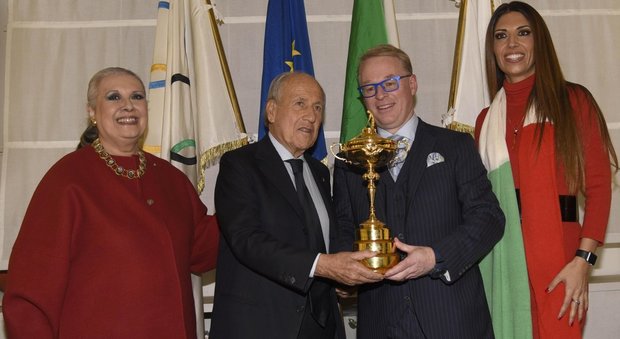 Festa Ryder Cup a Roma, Chimenti e Malagò: «Un'impresa titanica»