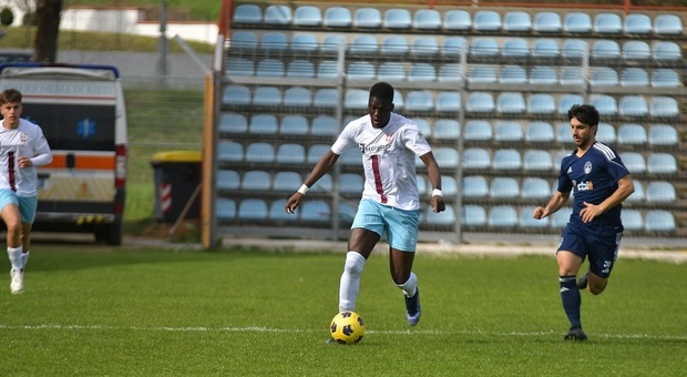 Boubacar Diarra, autore del primo gol dell'Amatrice Rieti