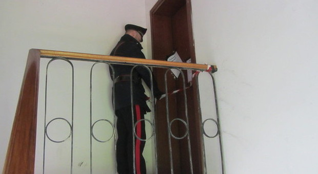 L'appartamento sequestrato dai carabinieri