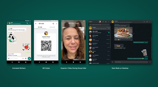 WhatsApp, in arrivo tante novità: sticker animati, codici QR e altre funzionali