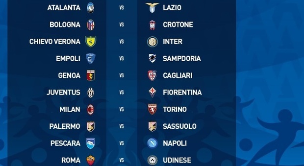 Serie A, subito Roma-Udinese: c’è Lazio-Juve alla 2ª. Il derby il 4 dicembre, Juve-Roma alla 17ª