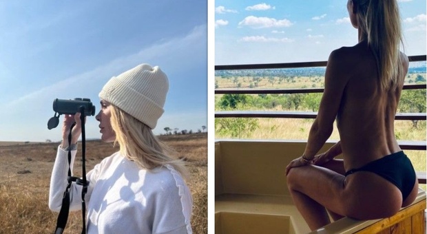 Ilary Blasi in Africa, il lato B infiamma Instagram. E Totti è rimasto a Roma