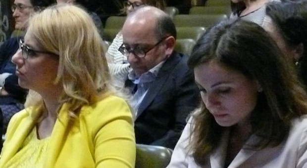 Irene Manzi e Manuela Bora insieme ad un convegno a Macerata nel 2016