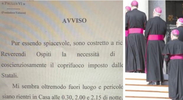Vaticano, i monsignori nottambuli che violano il coprifuoco. A Santa Marta spunta il cartello: «Basta rientrare all'alba»