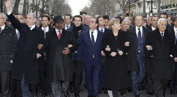 Parigi, quasi 50 leader da tutto il mondo alla marcia contro il terrorismo