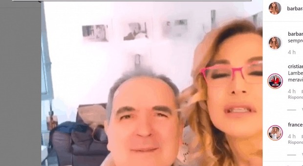 Barbara D'Urso con Lamberto Sposini, emozione su Instagram: «Amici per sempre»