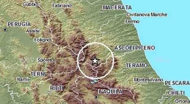 Serie di scosse di terremoto tra Ascolano, Reatino e Abruzzo