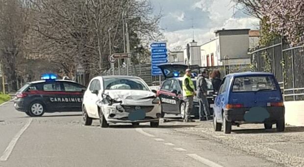 Civita Castellana, incidente stradale al bivio di Quartaccio: due feriti