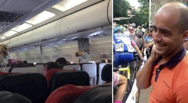 ​«Salvo per miracolo», ex ciclista sull'aereo finito in testacoda