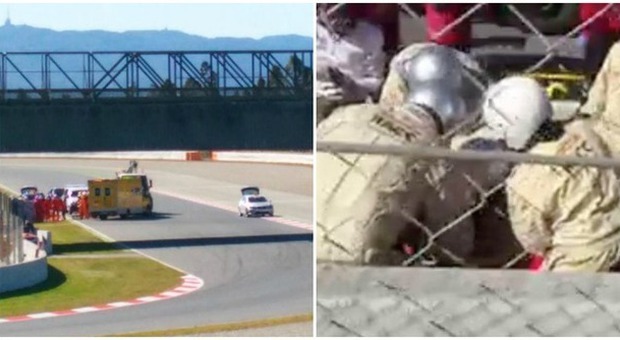 Paura per Alonso, violento schianto a Montmelò: ambulanza in pista, trasportato in ospedale | Foto