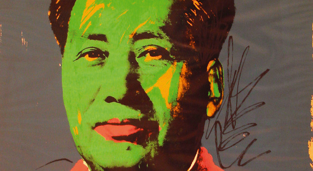 Mao Tse Tung, 1972, serigrafia su carta, pezzo unico fuori edizione. Collezione Privata