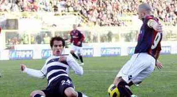 Il gol di Di Vaio (foto Luca Villani - Lapresse)