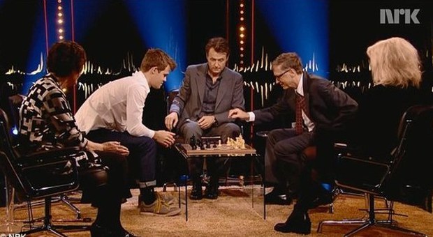 Magnus Carlsen batte Bill Gates