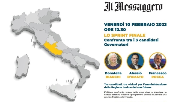 Regionali, lo sprint finale Oggi al Messaggero il confronto tra i tre candidati governatore del Lazio