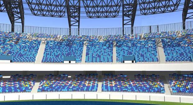 Napoli, già rubati i sediolini del «nuovo» stadio San Paolo