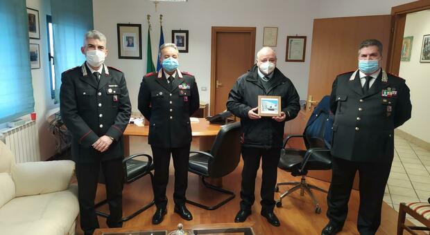 Il dottor Ennio Franco Cesarini di Petrella Salto ricevuto al comando provinciale dei carabinieri
