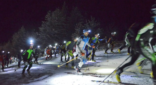 Aperta sul Varmost la pista in salita per lo sci-alpinismo in notturna