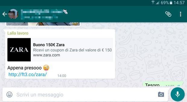 Zara, buoni sconto da 150 euro su Whatsapp: ecco perché non dovete cliccare