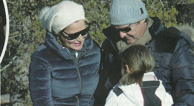 Simona Ventura, Gerò Carraro e la figlia Caterina a Cortina D'Ampezzo