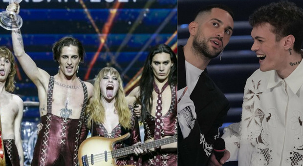 Maneskin, gli auguri social per Mahmood e Blanco: «All'Eurovision spaccate tutto»