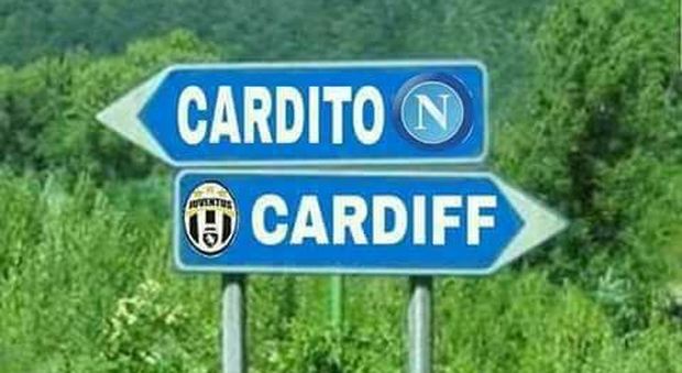Cardito-Cardiff: lo sfottò dei tifosi della Juventus ai napoletani