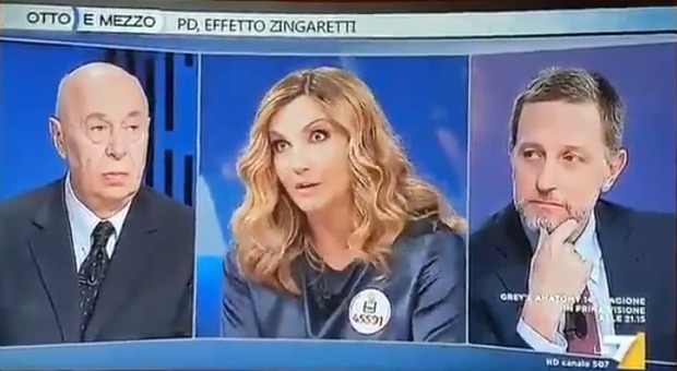 Lorella Cuccarini a Otto e Mezzo: «Non votavamo da 10 anni». Gelo in studio