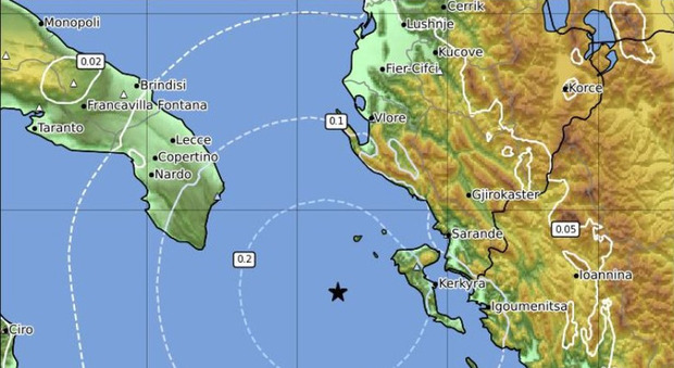 Terremoto, scossa di magnitudo 4.6 in mare tra Puglia e Grecia: il sisma a 64 km di profondità