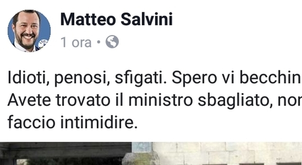 Il post di Salvini