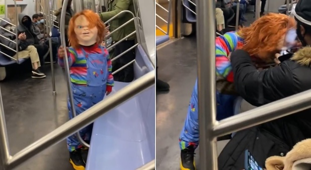 Chucky, la bambola assassina attacca in metro i passeggeri senza mascherina