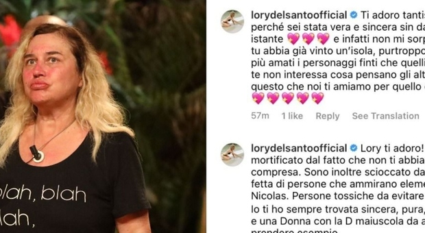 Lory Del Santo, che gaffe: su Instagram si commenta (e si elogia) da sola. «Sei grande, ti adoro»
