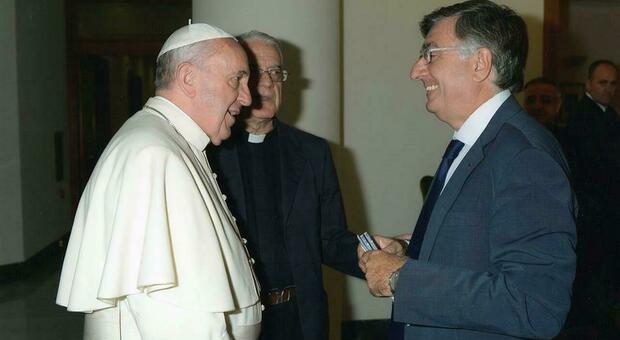Massimo Milone con papa Francesco