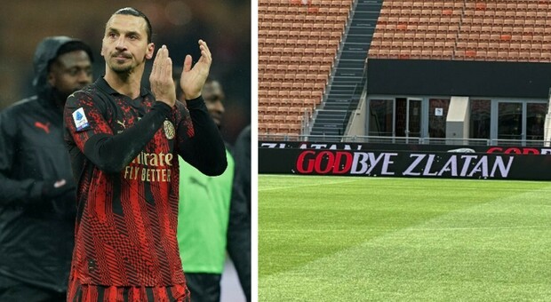 Milan, Ibrahimovic alla partita di addio? Spuntano le foto da San Siro: sui cartelloni «GodBye Zlatan»