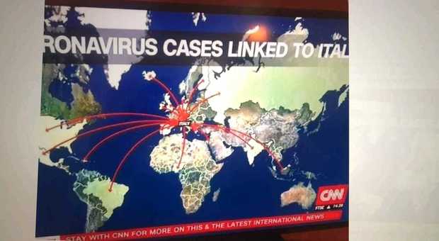 Coronavirus, la CNN sull'Italia: «Focolaio d'Europa». La cartina virale sul web, il governo protesta