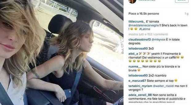 Le veline Elisabetta Canalis e Maddalena Corvaglia di nuovo insieme (Instagram)