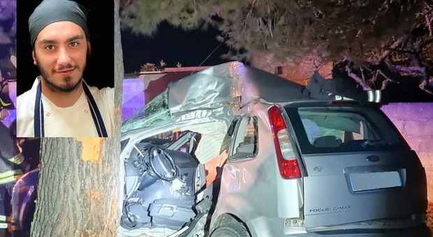 Salento, perde il controllo dell'auto e finisce contro un albero: muore un cuoco di 24 anni