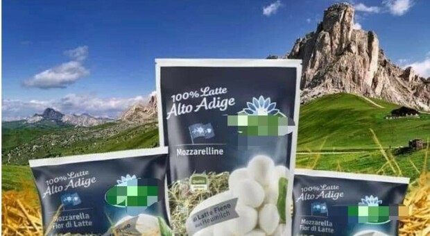 Il monte della provincia Bellunese per pubblicizzare la mozzarella altoatesina