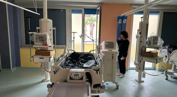 La sala di rianimazione inutilizzata dell'ospedale di Sorrento
