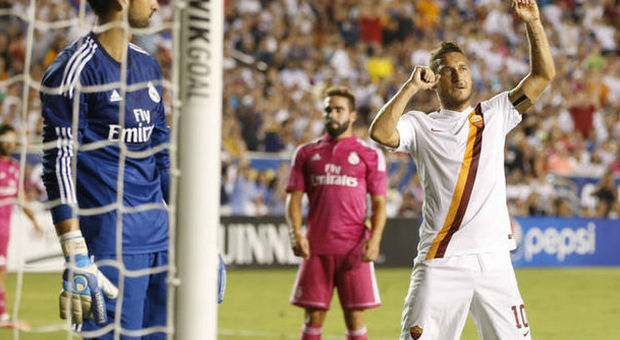 La Roma batte il Real Madrid a Dallas decide un lampo di Totti