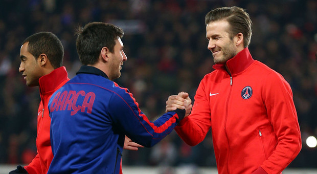 Leo Messi e David Beckham
