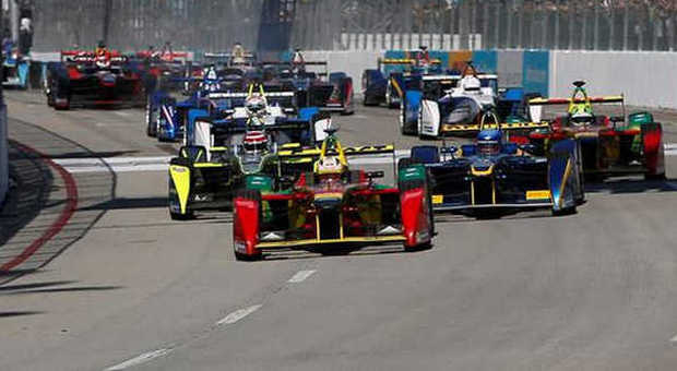 Una delle gare del primo campionato di Formula E