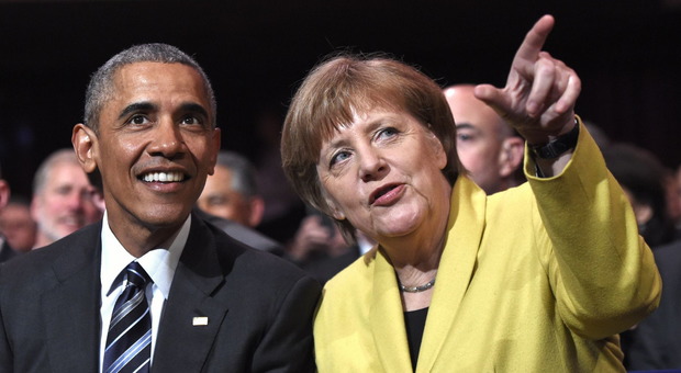 Obama dalla Merkel a castello di Herrenhausen: all'ordine del giorno terrorismo e Siria