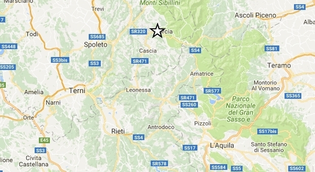 Terremoto, scosse nella notte nel centro Italia fino a 2.1