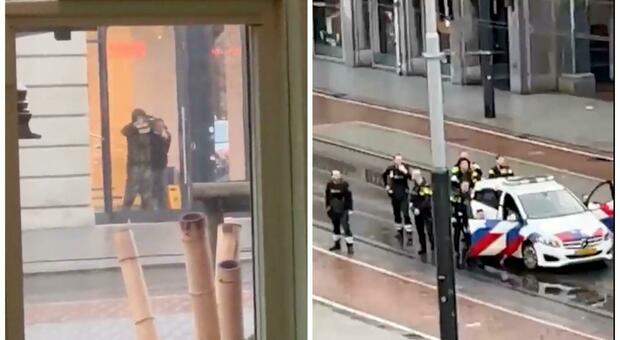 Panico ad Amsterdam, due uomini armati tengono in ostaggio una persona: fermati dalla polizia VIDEO