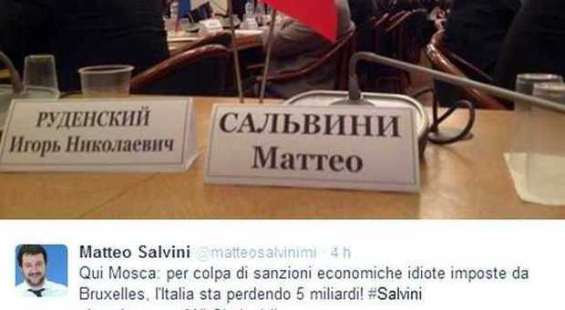 Salvini a Mosca: «Merkel ha ragione, Renzi sbaglia tutto»
