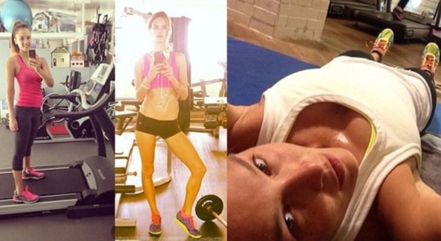 Jessica Alba, Alessandra Ambrosio e Bar Rafaeli selfie fitness