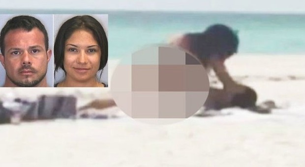 Jose Caballero e Elissa Alvarez fanno sesso in spiaggia