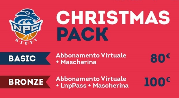 Kienergia Rieti in vista del Natale si rivolge ai tifosi con Npc Gift e Christmas Pack