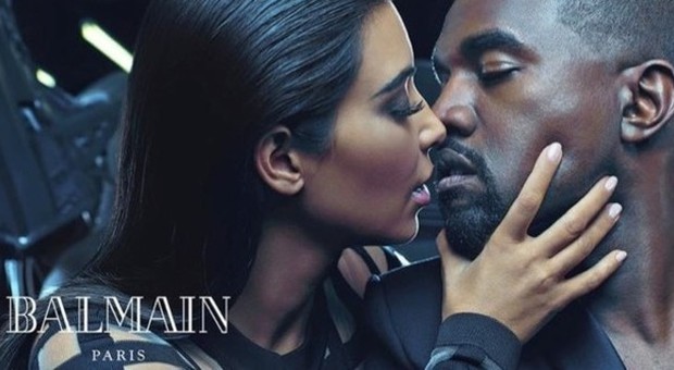 Kim Kardashian e Kanye West per Balmain 2015
