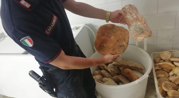 Pane ammuffito e alimenti scaduti nella tavola calda di Marigliano: scatta la maxi multa